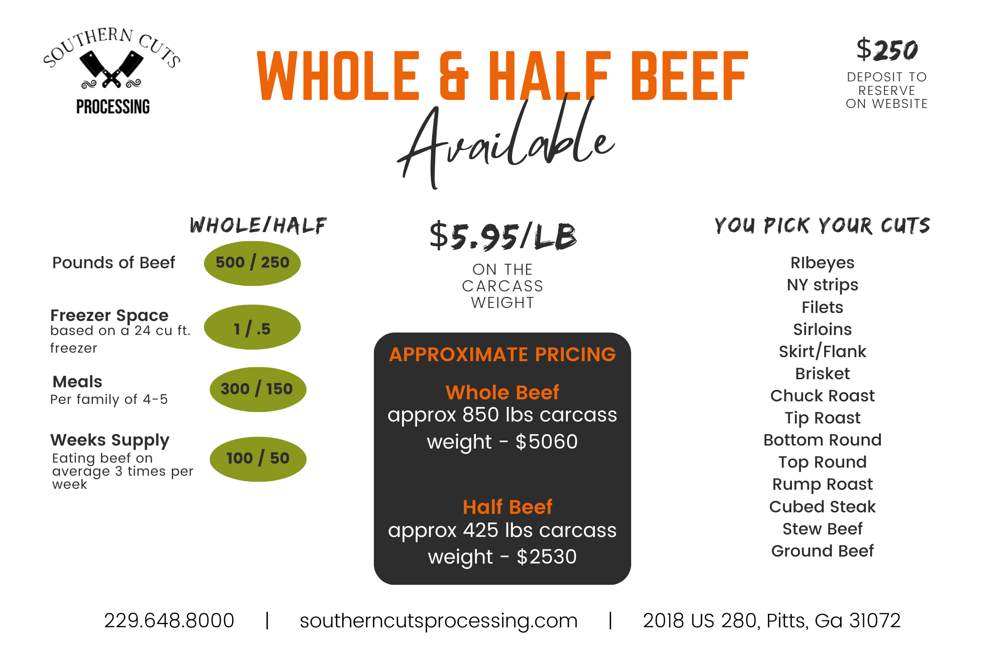 Half Beef – SouthernCutsProcessing